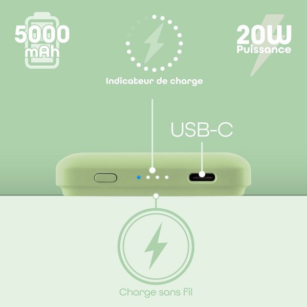 powerbank t'nb pbumag5gr 5000 mah green magsafe