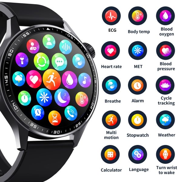 advanced health and fitness smartwatch with tools to manage stress and sleep, ecg app, spo2, 24/7 heart rate