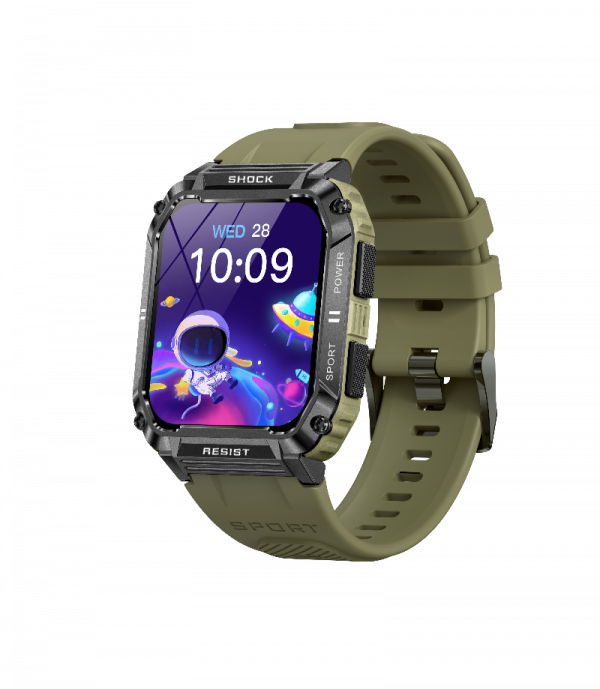 rugged smart watch large dial for men android compatible