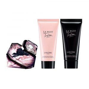 lancome tresor la nuit gift set 50ml edp + 50ml body lotion + 50ml shower gel