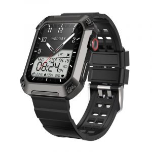 military smart watch for men outdoor tactical smartwatch, ip69k waterproof rugged bluetooth dail calls speaker