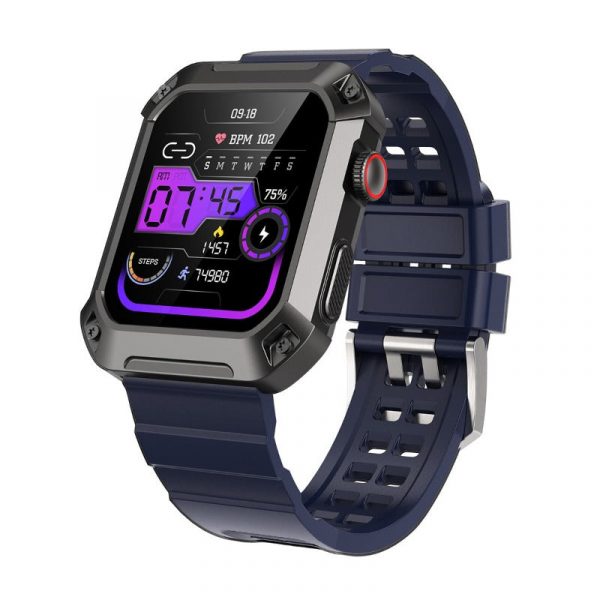 military smart watch for men outdoor tactical smartwatch, ip69k waterproof rugged bluetooth dail calls speaker